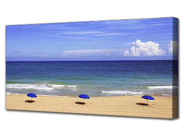 Panoramic canvas of a beach holiday