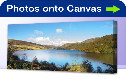 Canvas print of a picture of Elan valley reservoir