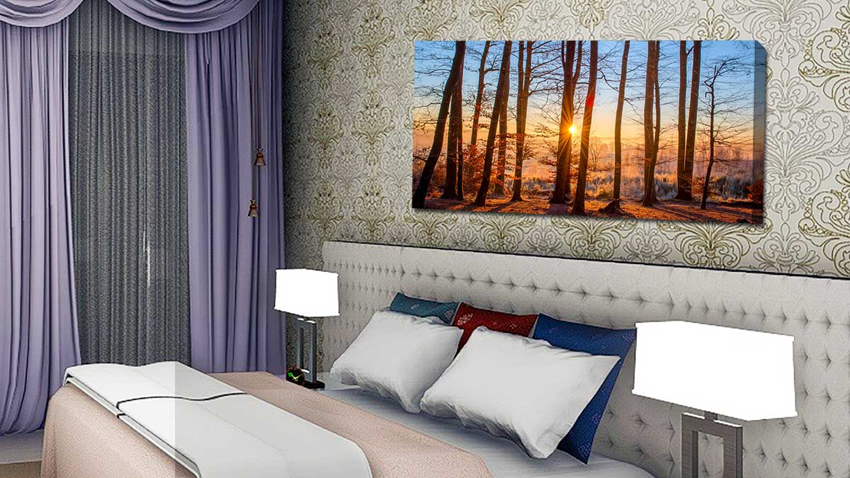 Panoramic canvas printing