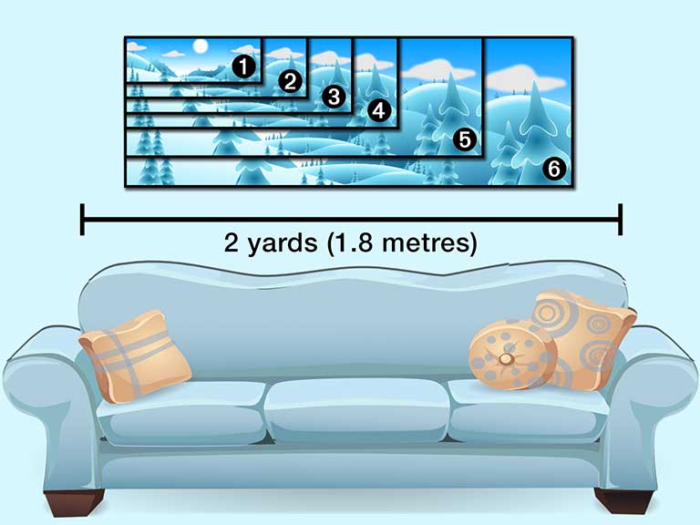 Snowscene printed in 6 different super panoramic sizes