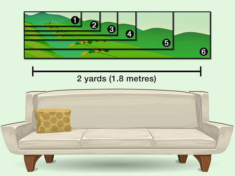 Image of rolling hills printed in 6 different ultra panoramic sizes